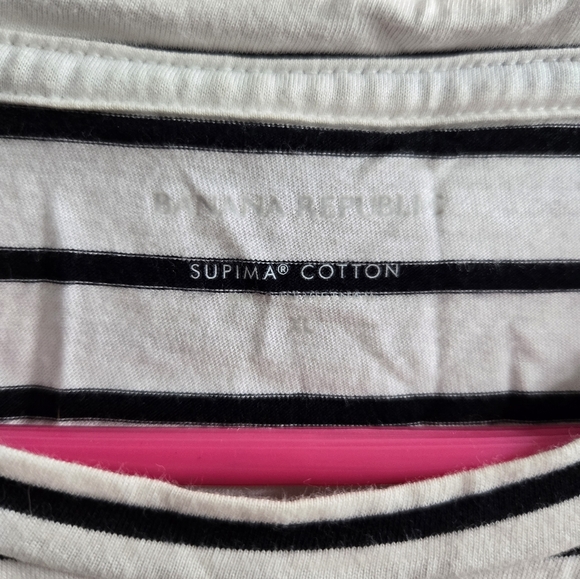 Banana Republic Je T'adore Supima Cotton Tee XL stripes - Picture 2 of 4